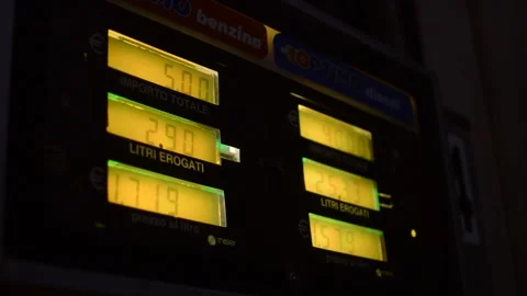 Diesel and gas price. High cost of the diesel and gas Stock Footage