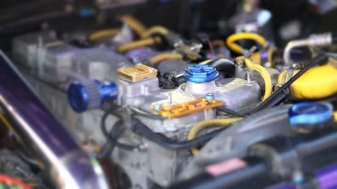 Diesel car engine Stock-Footage 97042047
