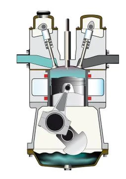 Diesel Compression Stroke. Stock Illustration