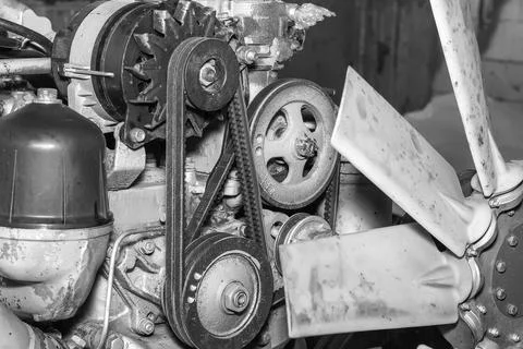 Diesel engine close-up. Work item. Diesel fuel equipment Stock Photos