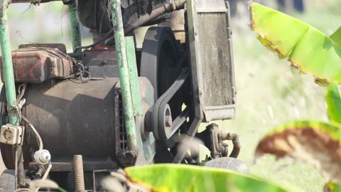 Diesel Engine Running During Operation Stock Footage 336648278