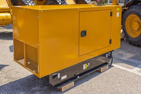 Diesel Generator Construction Site Stock Photos