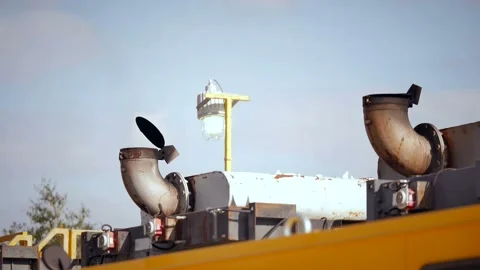 Diesel generator drilling rig, generator in production Stock Footage 142494399