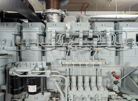 Diesel generator engine Stock Photos