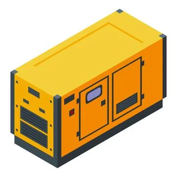 Diesel generator icon isometric vector. Power energy イラスト素材