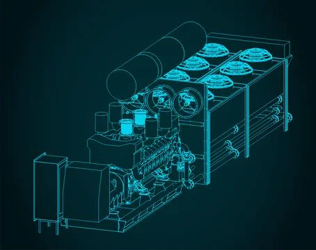 Diesel generator Illustrazione stock