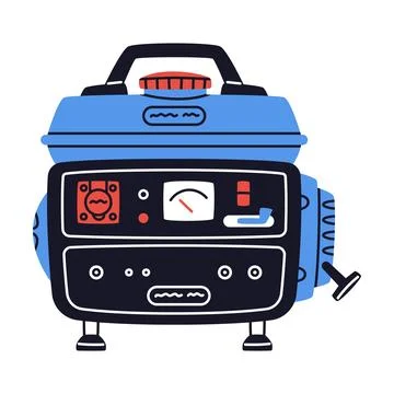 Diesel Generator Machine as Petrol Tool Vector Illustration 스톡 일러스트