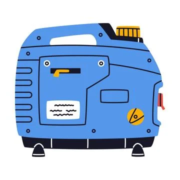 Diesel Generator Machine as Petrol Tool Vector Illustration Illustrazione stock