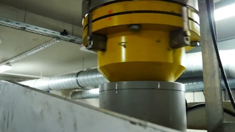 Diesel main engine of ropeway Stock Footage 78223442