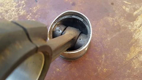 Diesel piston, the main driving component on the engine 写真素材