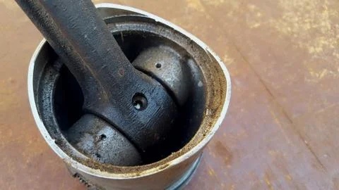 Diesel piston, the main driving component on the engine 写真素材