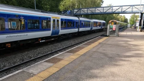 Diesel powered passenger railway train England UK Stock Footage 250626575