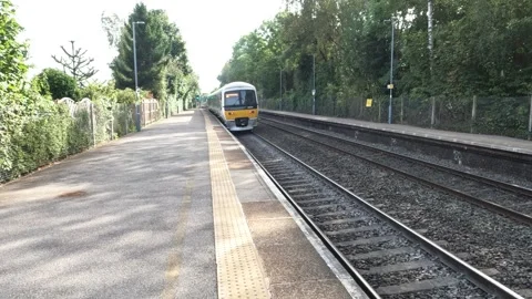 Diesel powered passenger railway train England UK Stock Footage 250627300