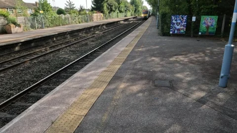 Diesel powered passenger railway train England UK Stock Footage 250627570