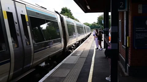 Diesel powered passenger railway train England UK Stock Footage 251798919