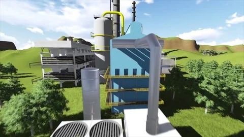 Diesel processing plant concept Stock Footage 83717828