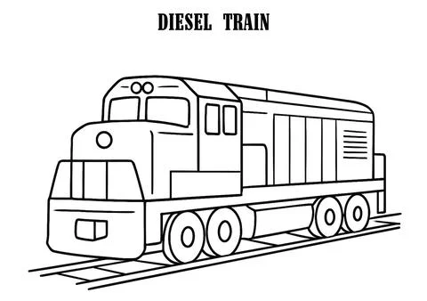 DIESEL TRAIN Illustrazione stock