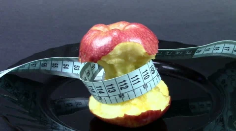 Diet with apple Video stock 62771093
