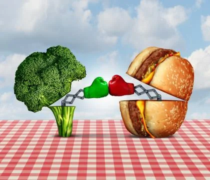 Diet battle Stock Illustration