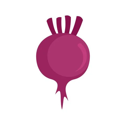Diet beet icon flat isolated vector Illustrazione stock