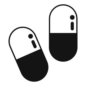 Diet capsule icon simple vector. Slim food Stock Illustration
