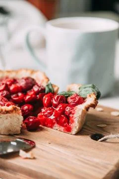 Diet cherry pie Stock Photos