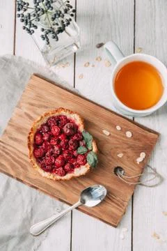 Diet cherry pie Stock Photos