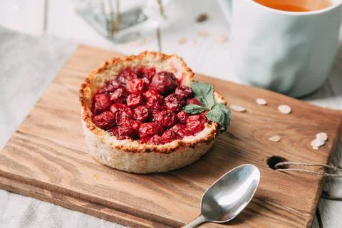 Diet cherry pie Foto stock