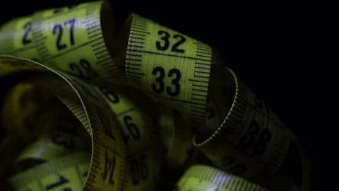 Diet concept with measuring tape Stock Footage 170827899
