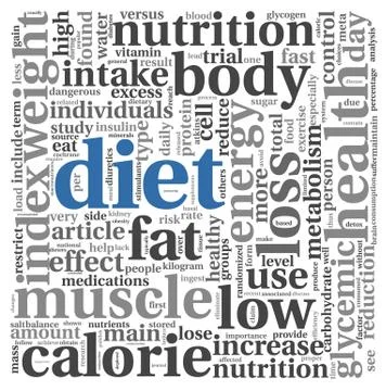 Diet concept in tag cloud Illustrazione stock