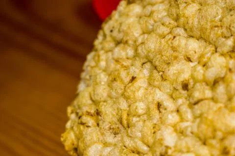 Diet crunches - crispy bread of wheat, rice and fruit, texture Foto stock