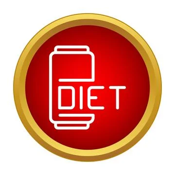 Diet drink can icon representing healthy lifestyle Stock Illustration