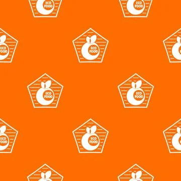 Diet food pattern orange Stock Illustration