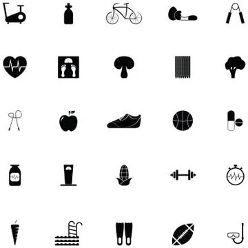 Diet icon set Stock Illustration