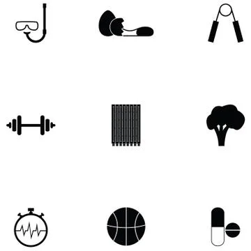 Diet icon set Stock Illustration