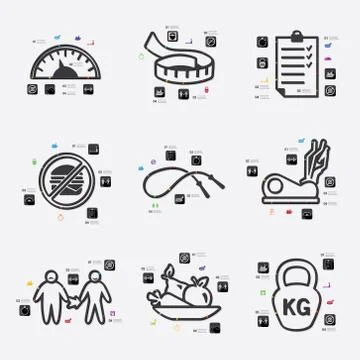 Diet infographic Stock Illustration