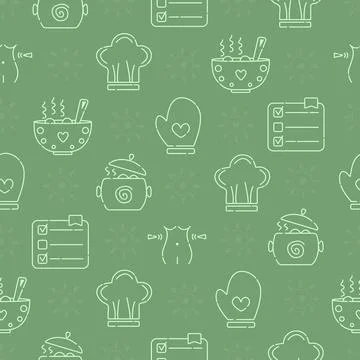 Diet items, seamless pattern Stock Illustration