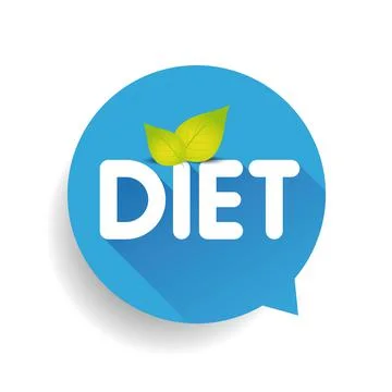 Diet label vector speech bubble Stock Illustration