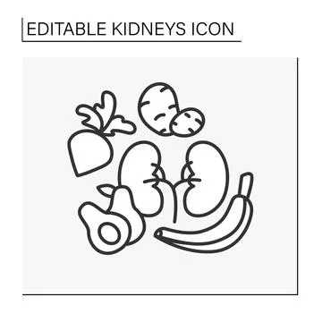 Diet line icon Stock Illustration