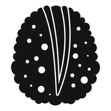 Diet lychees icon, simple style Stock Illustration
