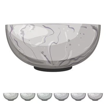 Diet marble bowl cartoon vector graphic Stock Illustration