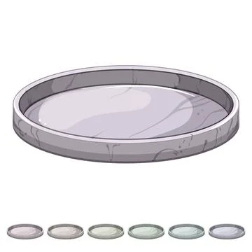 Diet marble tray cartoon vector graphic Stock Illustration