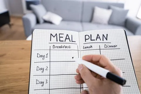 Diet Meal Plan Stock-Fotos
