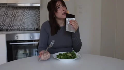 Diet obsession and sweet cravings Video stock 334577355