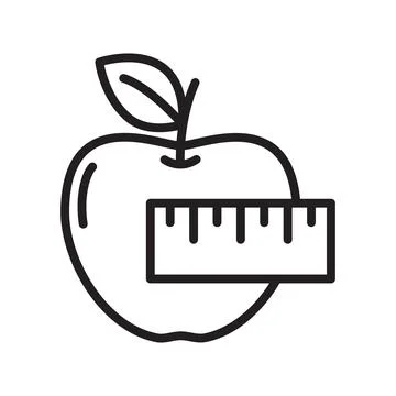 Diet outline vector icon isolated Illustrazione stock