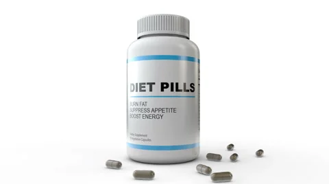 Diet Pills Rotate Stock Footage 57751443