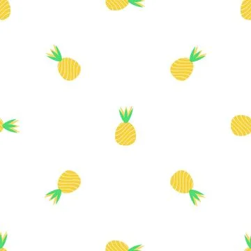 Diet pineapple pattern seamless vector Stock Illustration