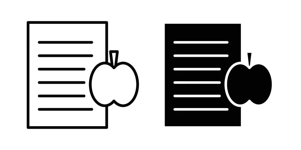 Diet plan icon black vector isolated on white Stock Illustration