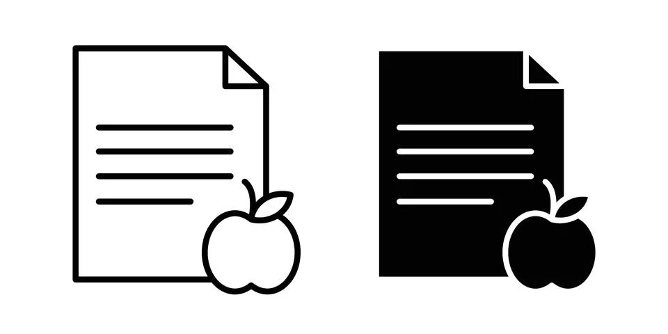 Diet plan icon bundle for website design projects Stock Illustration