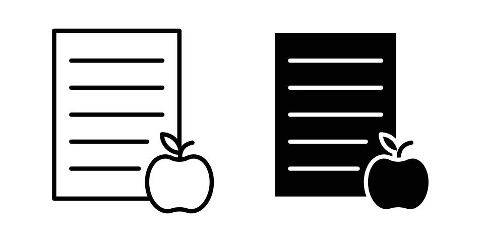 Diet plan icon design. Illustration icons in linear and clipart pack Stock Illustration